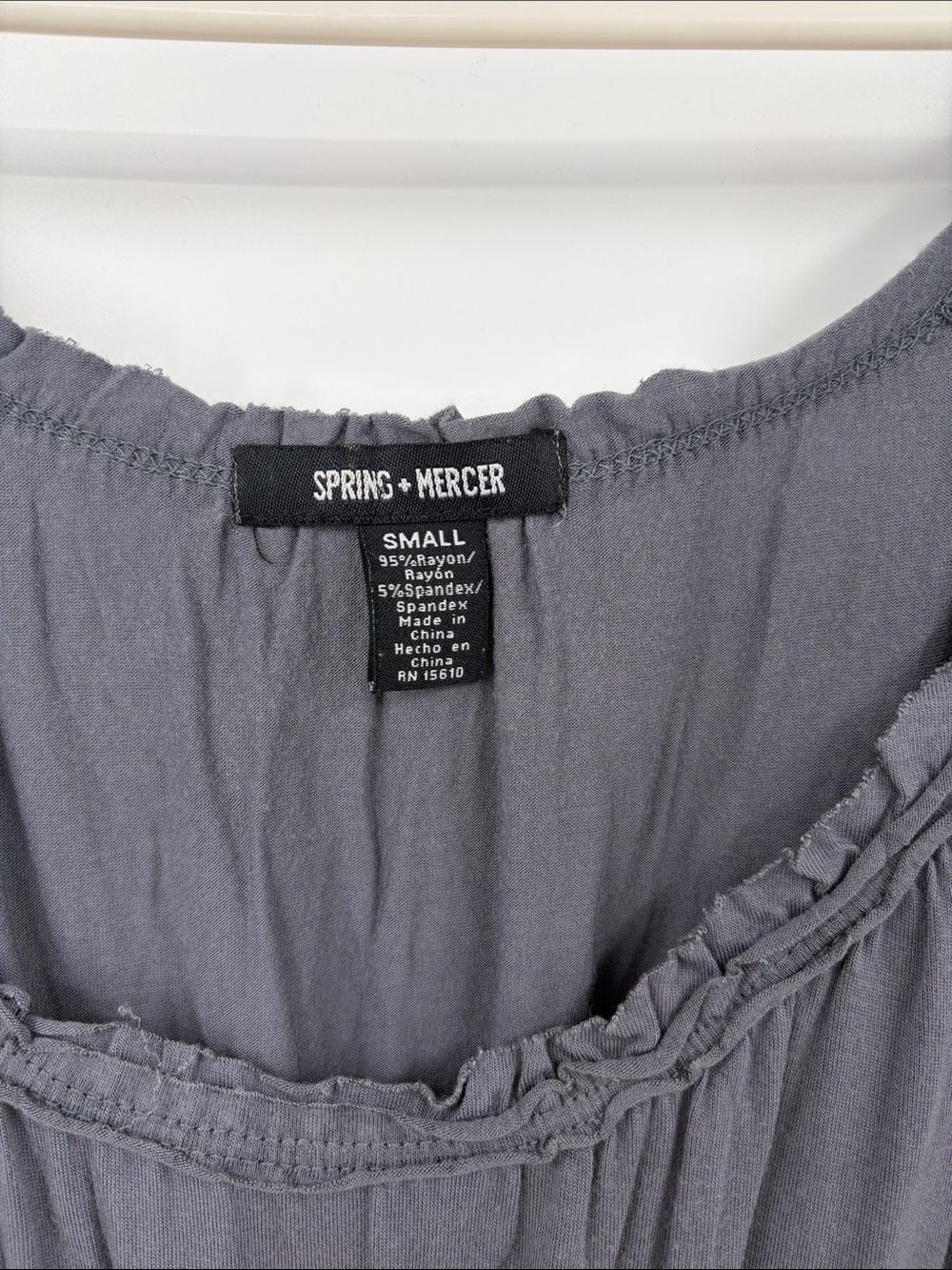 Spring+Mercer Grey Blouse Size Small - Picture 4 of 7